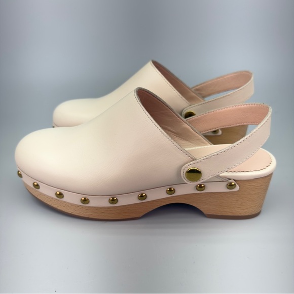 NWOT J. Crew Leather Studded Convertible Platform Clogs - Picture 13 of 15